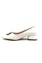 Feles Buckle Detailed Women's Heeled Shoes WHITE - 4