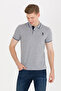 Men's Gray Melange Basic Polo T-Shirt 50264890-VR086