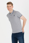 Men's Gray Melange Basic Polo T-Shirt 50264890-VR086 - 3