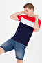 Men's Navy Blue Crew Neck T-Shirt 50264953-Vr033 - 2