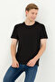 Men's Black Basic Crew Neck T-Shirt 50264916-Vr046 - 3