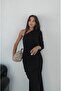 Black Wayne One Shoulder Dress - 5