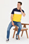 Men's Dark Yellow Crew Neck T-Shirt 50264953-Vr094