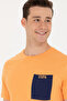 Men's Orange Crew Neck T-Shirt 50264969 -Vr051 - 2