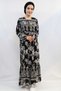 Fashion Stripe Vintage Pattern Dress Black - 3