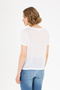 Women's Ecru Crew Neck T-Shirt 50265366-Vr019 - 5