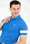Men's Cobalt Blue Polo Collar T-Shirt 50264983-VR045 - 3