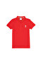 Girl's Red Basic Polo Neck T-Shirt 50265668 -Vr030