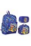 Navy Blue Off-Road Vehicle Triple Primary School School Bag Set - Boy
