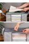 Anthracite Striped Small Size Cabinet Organizer - Towel Organizer 40X30X20 cm - 2