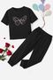 Kids Butterfly Bottom - Top Tracksuit Set