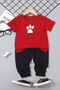 Children's Paw Bottom - Top Tracksuit Set