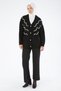 Black Tassel Embroidered V-Neck Knitwear Cardigan