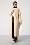 Beige01 Belted Pocket Crew Neck Long Cardigan - 3