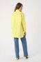 Yellow Oversize Slit Patterned Shirt Tunic - 4