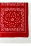 وشاح باندانا أحمر منقوش - 3