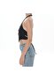 Bella Vest Top - Black Lace-Up Vest, Bustier, Blouse - 2
