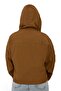 Women's Tan Hooded Waterproof and Windproof Oversize Raincoat with Pockets - 4