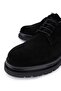 Men's Genuine Leather Black Suede Casual Shoes - 3