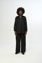 Women's Solid Color Silvery Double Pocket Shirt with Drawn Sleeves and Oversize Cut - 3