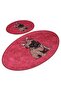 Pink Pug Set of 2 Bathroom Rug Set - 2