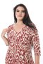 Women's Plus Size Colorful Wrinkled Fabric V-Neck Front Slit Dress 65N38318 - 6