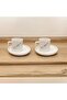 Coffee Cup Set with Atatürk's Signature, 2-Piece Turkish Coffee Cup Set, 4 Pieces, Atatürk Signature