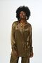 Women's Solid Color Satin Shirt with Side Ties