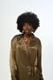 Women's Solid Color Satin Shirt with Side Ties - 2