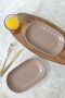 Matte Earth Taupe Almond Boat Plate 22 cm 2 Pieces 977 - 2