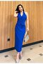 Women's Jacket Vest Skirt Set Cobalt Blue - 2