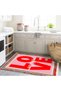 Paris Collection Pink Red Love Text Detailed Modern Decorative Carpet Paris25 - 4