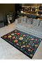 Paris Collection Multicolored Flowers and Leaves Detailed Modern Decorative Carpet Paris23 - 2