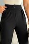 Women's Black Double Pocket Lycra Crepe Carrot Pants Bc 241069 - 6