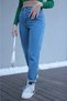 Mia Light Blue High Waist Lycra Mom Jeans Denim Jeans - 2