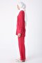 Fuchsia Pleated Sleeves Shirt Tunic with Lace Detail - 3