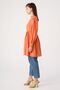 Orange Ruffle Detailed Gathered Waist Tunic - 3