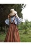 Vintage Light Brown Skirt with Pockets - 5