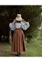 Vintage Light Brown Skirt with Pockets