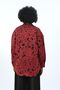 Women's Patterned Burgundy-Black Color Double Pocket Shirt - 4