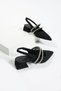 women's stylish ballet flats with stones-high heels-LNDA - 3