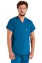 Men's Petrol Green Lycra Thin Fabric Scrubs Doctor Nurse Jersey Bat Sleeve Surgical Suit - 3