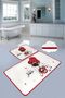 Let It Snow Set of 2 Bathroom Rugs, Mat with Non-Slip Backing