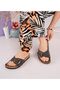 SINGLE BUCKLE CORK SOLE WOMEN'S SLIPPERS - 2