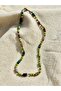 Jade and Indian Agate Stone Bracelet and Necklace Set Natural Stone Bracelet and Necklace in the Same Collection - 3