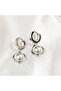 High Quality Steel & Pearl Silver Color Earrings (Pair)