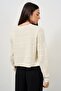 Women's Onlmanja Side Tie Crew Neck Knitted Sweater 15324444 Ecru - 4