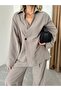 Mink 100% Cotton Double Breasted Single Button Kimono Pants Set - 3