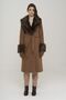 Medium Length Coat with Removable Collar and Sleeves and Button Closure TABA 3905 - 4