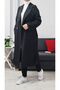 Water Repellent Black Women's Belted Fleto Pocket Trench Coat - 4